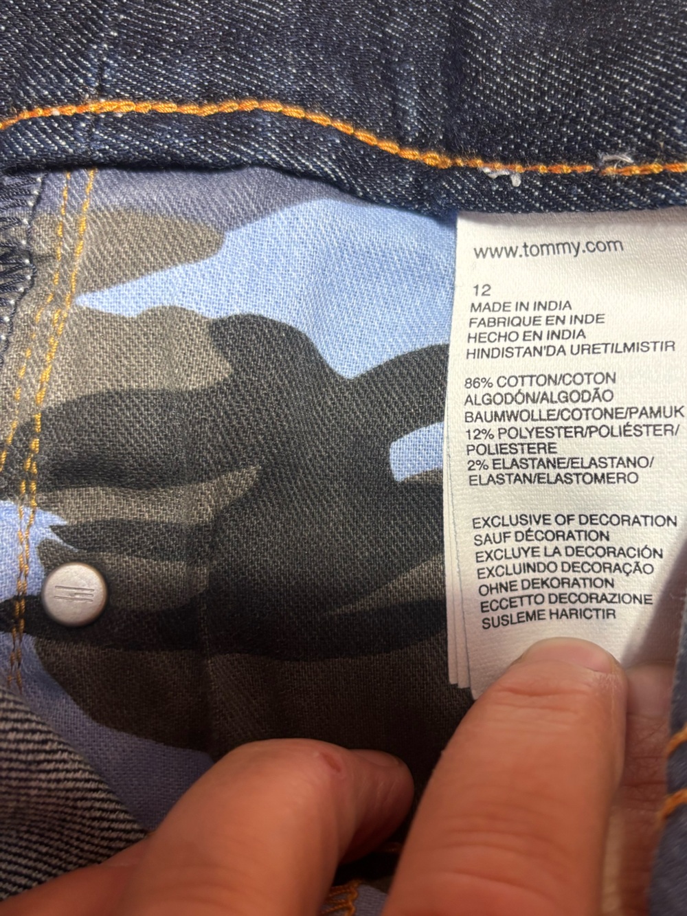 Tommy Hilfiger Premium Women’s Dark Wash Straight Leg Jeans Size 12 Stretch Deni - Picture 6 of 7